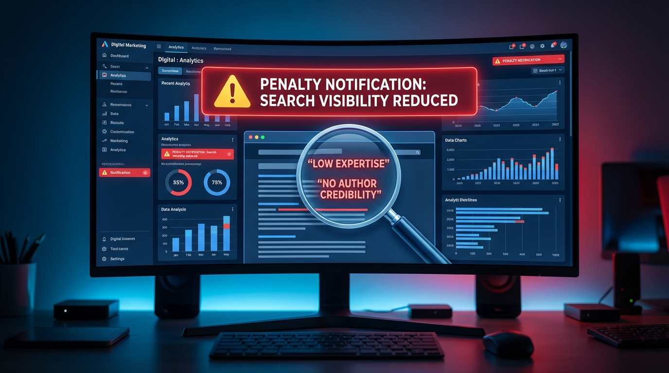 Disadvantages of Ignoring Google E-E-A-T, ignoring Google E-E-A-T in SEO, Google E-E-A-T risks, Google E-E-A-T SEO, SEO mistakes, website credibility issues, trust signals SEO, YMYL SEO risks, helpful content update, Google ranking drop, SEO for beginners, digital marketing education, content quality issues, AI content risks, Talha Marketing