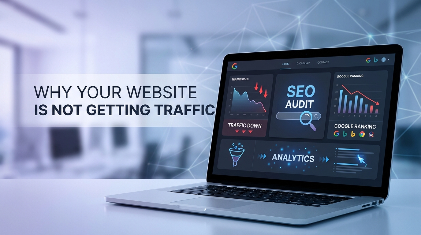 website traffic drop, fix low website traffic, Google ranking drop 2026, website SEO audit checklist, no traffic from Google